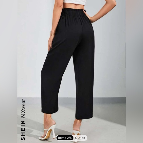 Shein small black high waisted business work pants - Picture 2 of 3